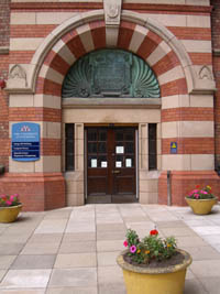 The entrance to the George Holt building