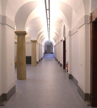 The 2nd floor corridor of the Ashton building
