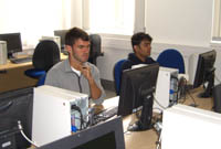 students at work in lab 6