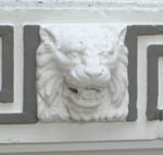 detail of plaster molding on the stairwell in the Ashton Building