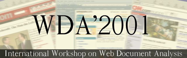 International Workshop on Web Document Analysis - WDA'2001