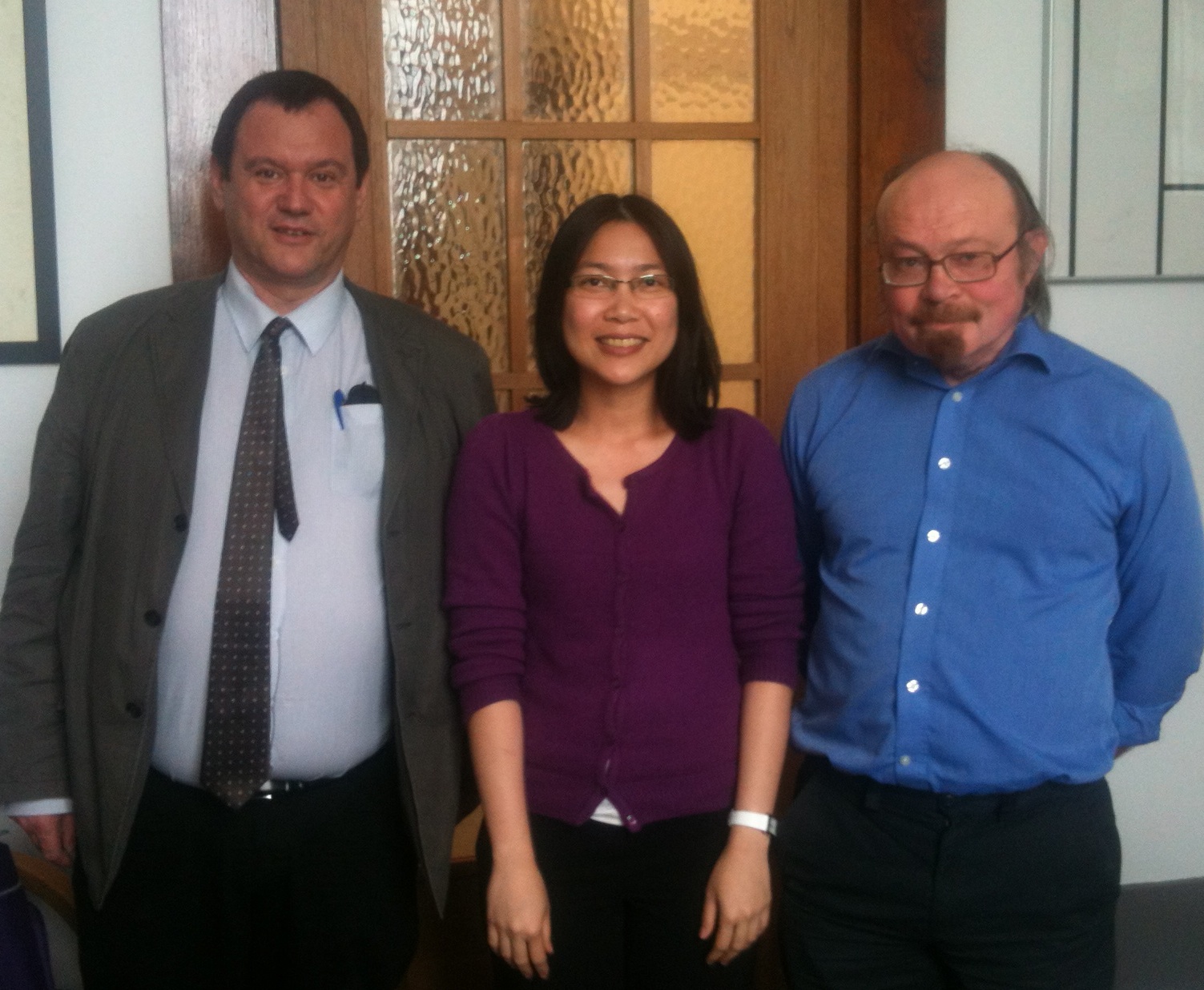 Santhana Chaimontree, external examiner Prof. Miltos Petridis (left)
	and internal examiner Trevor Bench-Capon (right)