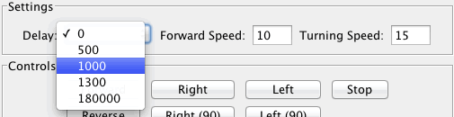 Screenshot showing custom settings